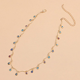 Sparkling Eye-catching Rhinestone Pendant Collarbone Necklace for Women