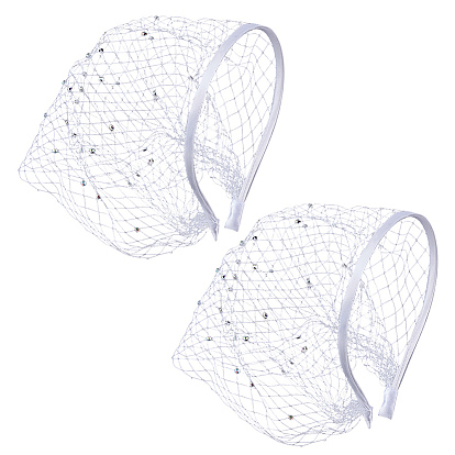 Резинки для волос из полиэстера и страз, аксессуары для волос для женщин и девочек