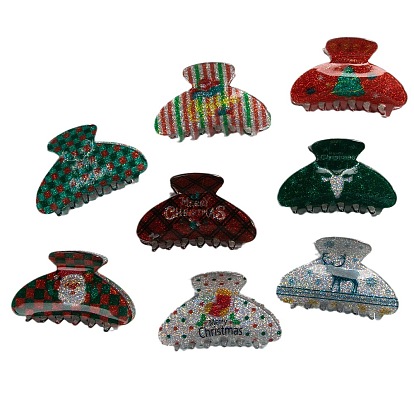 Christmas Theme Plastic Claw Hair Clips