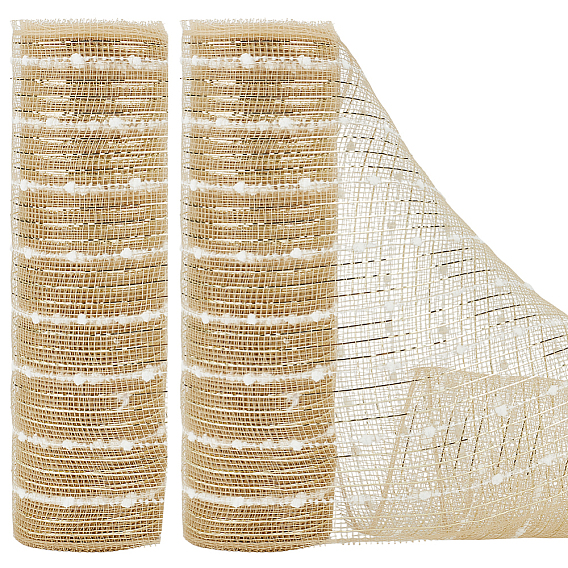 2 рулоны 20 ярды полиэстеровой сетки для букетов цветов, упаковки, украшений и аксессуаров