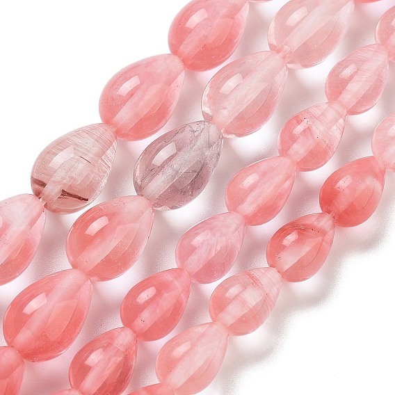 Вишневого кварца стеклянные бусы пряди, слеза