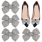 4зажимы для обуви со стразами шт., съемные украшения для обуви с бантом