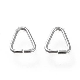 304 anillos triangulares de acero inoxidable, cierres de hebilla, apto para cuentas perforadas superiores, cincha, bolsas de flejes
