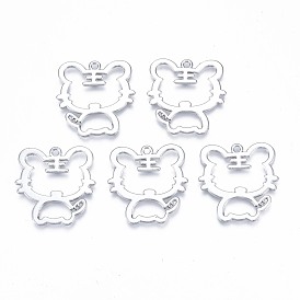 Crémaillère pendentifs en alliage placage, sans cadmium et sans nickel et sans plomb, tigre