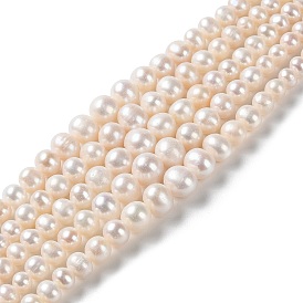 Natural Pearl Beads Strands, Gradient Round