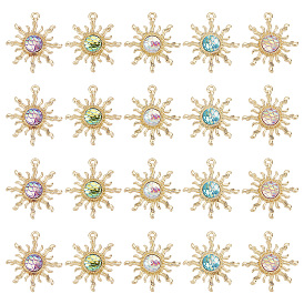 20 шт. 5 цвета подвески из сплава и пластика в виде чешуи рыбы-русалки и дракона, золотой свет, солнце