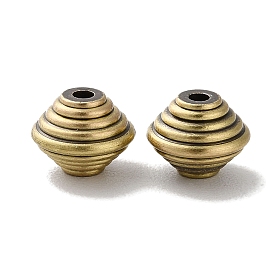Tibetan Style Brass Beads, Cadmium Free & Lead Free, Flat Round