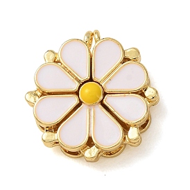 Colgantes de esmalte de bronce, encantos de la flor, con imán