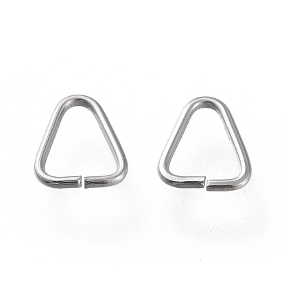 304 Stainless Steel Triangle Rings, Buckle Clasps, Fit for Top Drilled Beads, Webbing, Strapping Bags