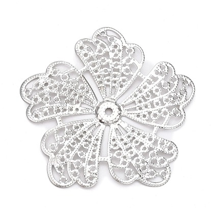 Железные звенья, гравированные металлические украшения, цветок