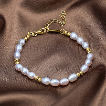 925 Sterling Silver & Natural Pearl Beaded Bracelets