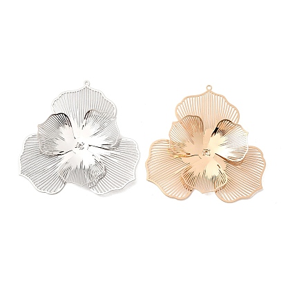 Железа филигранные подвески, двухслойный цветочный кулон