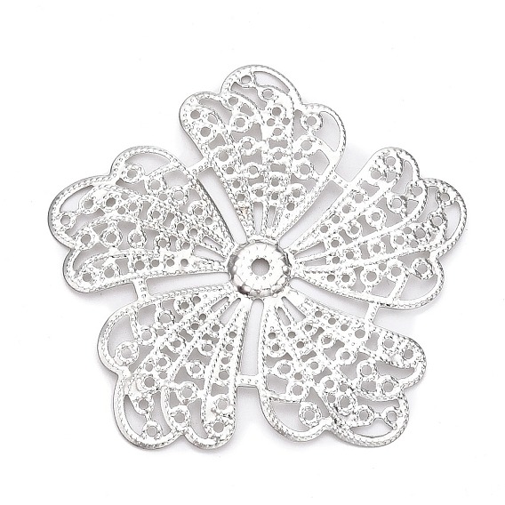 Железные звенья, гравированные металлические украшения, цветок