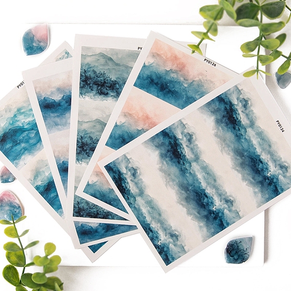 Серьги из полимерной глины, бумага для переноса воды, украшение подвески из глины, водорастворимые наклейки