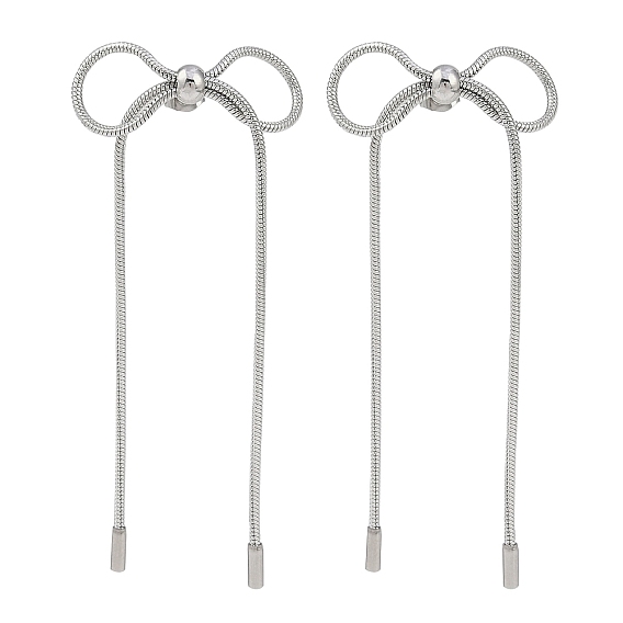 Женские серьги-гвоздики с бантом 304 из нержавеющей стали