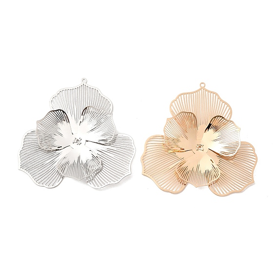 Железа филигранные подвески, двухслойный цветочный кулон