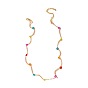 Bohemian Glass Flower Bead Necklace Handmade Vintage Collar Choker Chain
