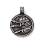 304 кулон из нержавеющей стали, плоский круглый с викингом