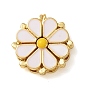 Laiton émail pendentifs, charmes de fleurs, avec aimant