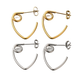 304 Stainless Steel knot Stud Earrings for Women