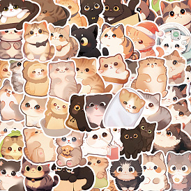 Cartoon Cat Paper Stickers, Adhesive Roll Sticker Labels, for Envelopes, Embosser Stamp Sealing Certificate Stickers