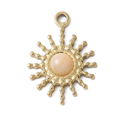 304 нержавеющая сталь с подвесками из натуральной белой ракушки, солнце