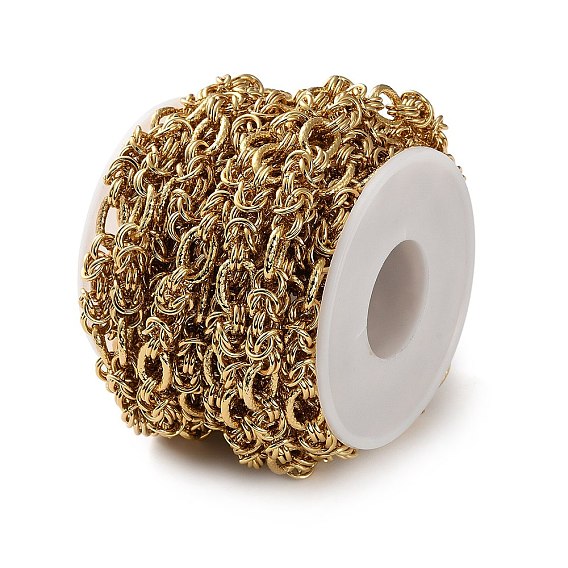 304 узел из нержавеющей стали с текстурированными овальными звеньями цепи, несварные, ионное покрытие (ip)