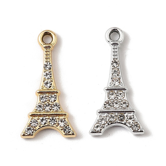 Подвески со стразами из сплава с УФ-покрытием, башня