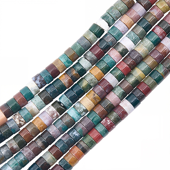 2 нити натуральные индийские агаты бусины нити, Heishi бусы, Плоский круглый / диск