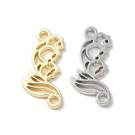Eco-Friendly Alloy Connector Charms, Hollow Flower Links