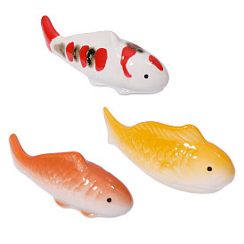 3шт. 3цвета фарфоровые рыбки для украшения витрины, микроландшафтные орнаменты