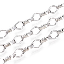 Латунные ромбозвенные цепи, несварные, с катушкой