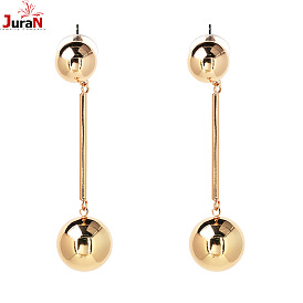 Stylish Metal Ball Drop Earrings for Women - JURAN F3108