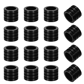 16 шт. 304 бусины из нержавеющей стали, бусины с большим отверстием, желобчатый, колонка