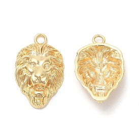 Brass Pendants, Lions Head Charm