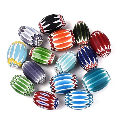 Handgefertigte Millefiori-Glasperlen, Chevron-Perlen