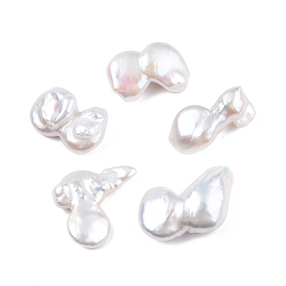 Baroque Natural Baroque Pearl Beads, Freshwater Pearl Beads, No Hole, Nuggets