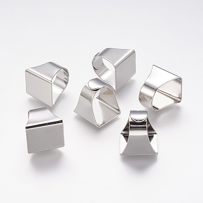 Латунные кольца хвостовиков, латунная фурнитура платформы для кольца, для изготовления ювелирных изделий, регулируемый, квадратный, внутренний диаметр: 17x19 мм, лоток : 19x20 мм