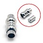 304 Stainless Steel Magnetic Clasps with Glue-in Ends, Column, 20x9mm, Hole: 5mm