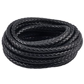 5 м плетеный круглый шнур из искусственной кожи для украшений, плетеная веревка