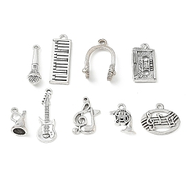Tibetan Style Alloy Pendants, Music Theme Charms
