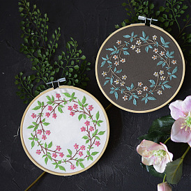 Good Morning Handmade Fabric DIY Embroidery Cotton Embroidery Kit Contains Fabric Embroidery Tools