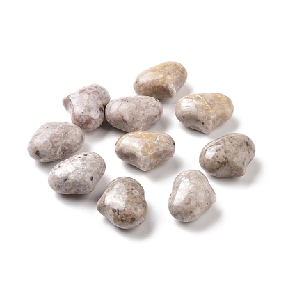 Natural Maifanite/Maifan Stone, Heart Love Stone, Pocket Palm Stone for Reiki Balancing