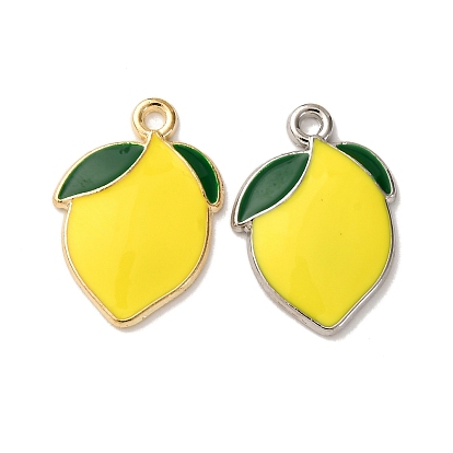 Подвески из эмали и сплава, лимонный шарм