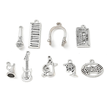 Tibetan Style Alloy Pendants, Music Theme Charms