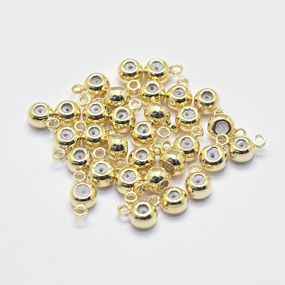 Adjustable Long-Lasting Plated Brass Tube Bails, Loop Bails, Real 18K Gold Plated, Nickel Free, Barrel