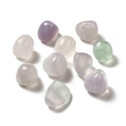 Natural Fluorite Beads, Tumbled Stone, Healing Stones, for Reiki Healing Crystals Chakra Balancing, Vase Filler Gems, No Hole/Undrilled, Nuggets