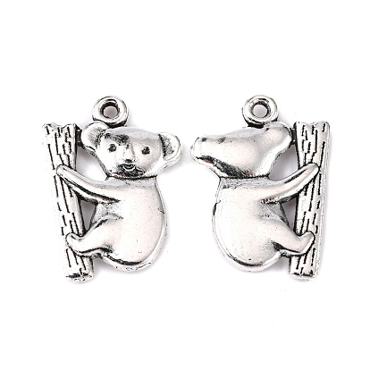 Tibetan Style Zinc Alloy Pendants, Lead Free & Cadmium Free, Koala, 19.3x14.5x2mm, Hole: 1.5mm, about 263pcs/500g