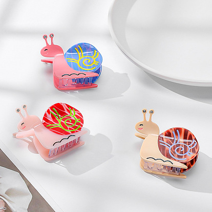 Заколки для волос в виде когтей из ацетата целлюлозы улитки (смола), аксессуары для волос для девочек и женщин