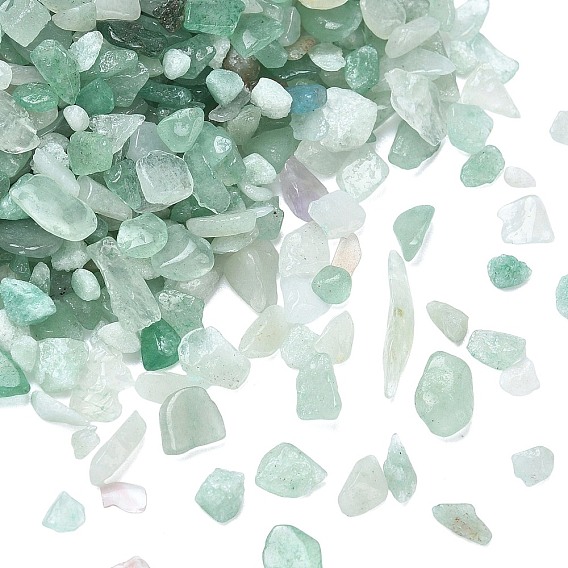 Натуральный авантюрин чип бусины, нет отверстий / незавершенного, 2~8x2~4 мм, около 8500 шт / 500 г